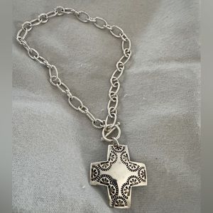 Silpada necklace sterling silver cross necklace with toggle closure